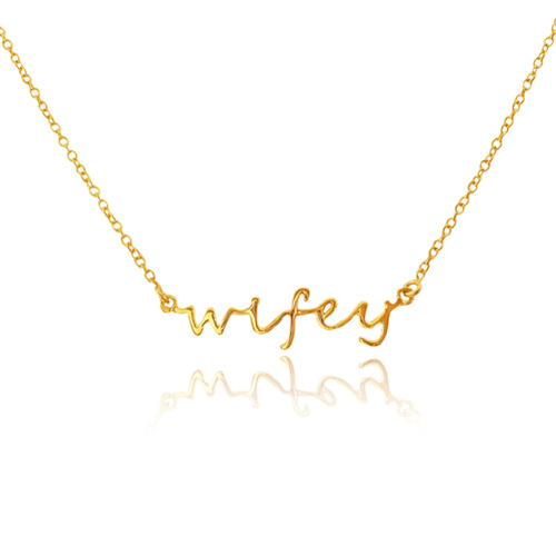 Culturesse You Are My Wifey Necklace (24K Gold)