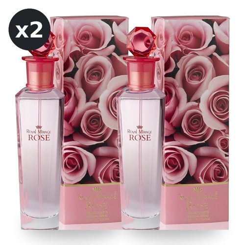 Royal Mirage 100ml Eau De Toilette EDT Spray Rose Pack of 2