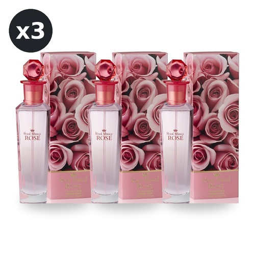 Royal Mirage 100ml Eau De Toilette EDT Spray Rose Pack of 3