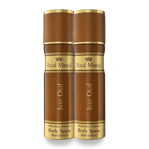 Royal Mirage 200ml Body Spray Just Oud Pack of 2