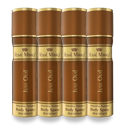 Royal Mirage 200ml Body Spray Just Oud Pack of 4
