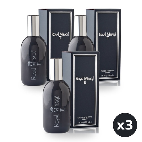 Royal Mirage 120ml Eau De Toilette EDT Spray II Pack of 3