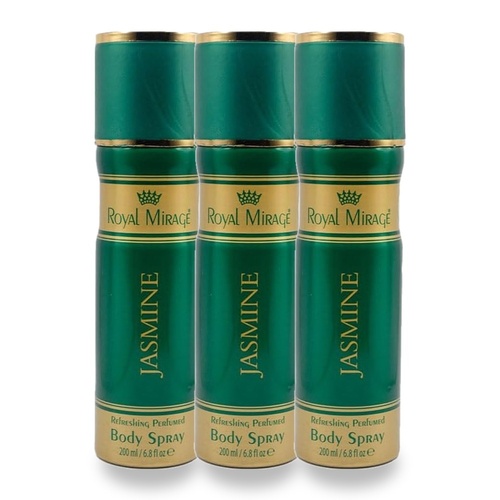 Royal Mirage 200ml Body Spray Jasmine Pack of 3