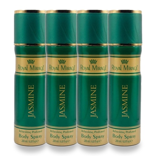 Royal Mirage 200ml Body Spray Jasmine Pack of 4