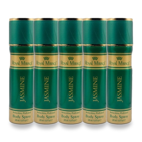 Royal Mirage 200ml Body Spray Jasmine Pack of 5