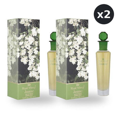 Royal Mirage 100ml Eau De Toilette EDT Spray Jasmine Pack of 2