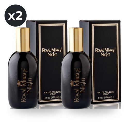 Royal Mirage 120ml Eau De Cologne EDC Spray Night Pack of 2