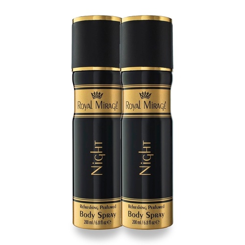 Royal Mirage 200ml Body Spray Night Pack of 2