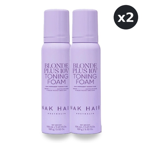 NAK Signature Blonde Plus 10v Toning Foam 100g Pack of 2
