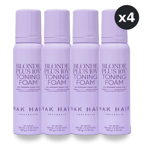 NAK Signature Blonde Plus 10v Toning Foam 100g Pack of 4