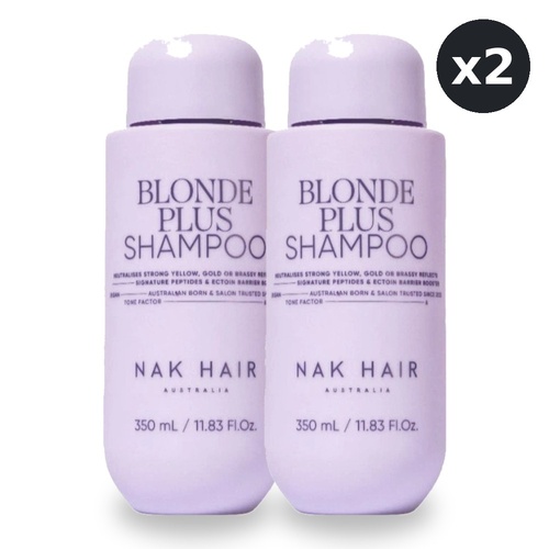 NAK Signature Blonde Plus Shampoo 350ml Pack of 2