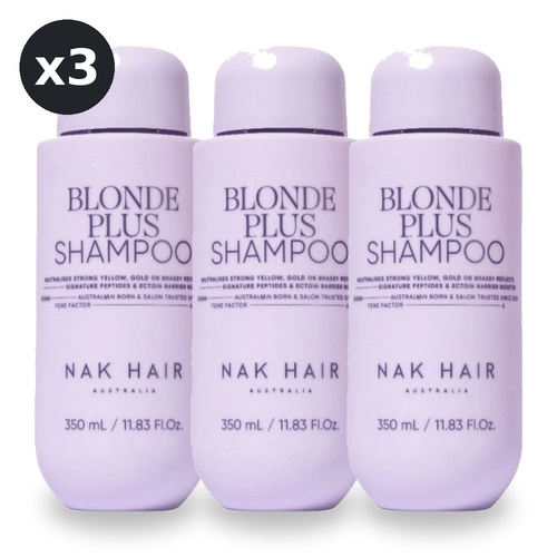 NAK Signature Blonde Plus Shampoo 350ml Pack of 3