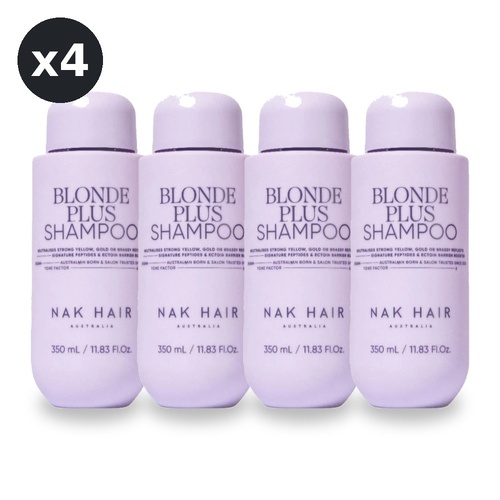 NAK Signature Blonde Plus Shampoo 350ml Pack of 4