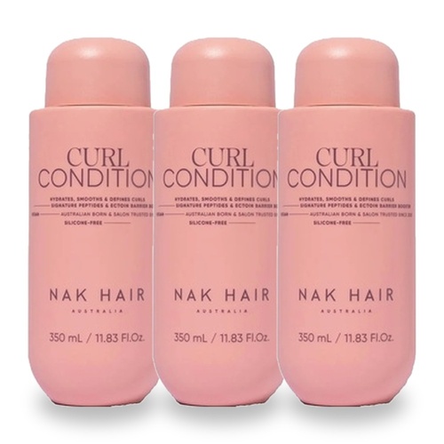 NAK Signature Curl Conditioner 350ml Pack of 3