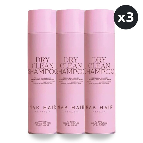 NAK Signature Dry Clean Shampoo 200ml Pack of 3