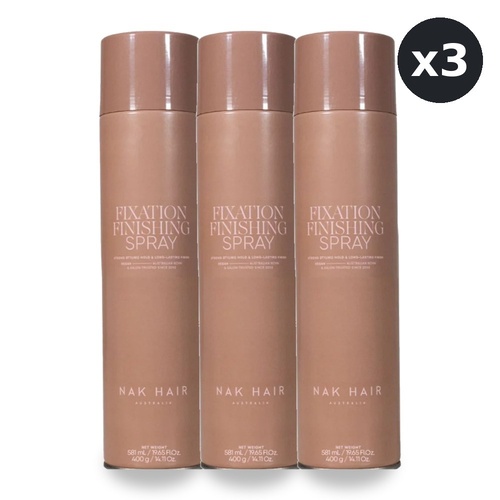 NAK Signature Fixation Finishing Spray 400g Pack of 3