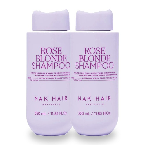 NAK Signature Rose Blonde Shampoo 350ml Pack of 2