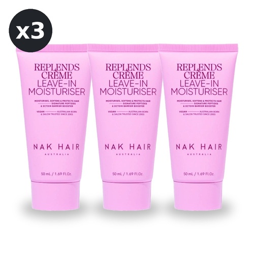 NAK Signature Replends Creme Leave in Moisturiser 50ml Pack of 3