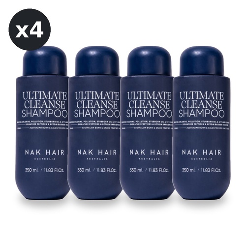NAK Signature Ultimate Cleanse Shampoo 350ml Pack of 4