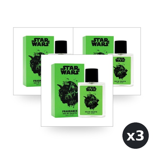 Star Wars Legacy Collectors Yoda Fragrance Eau De Toilette EDT 50ml Pack of 3