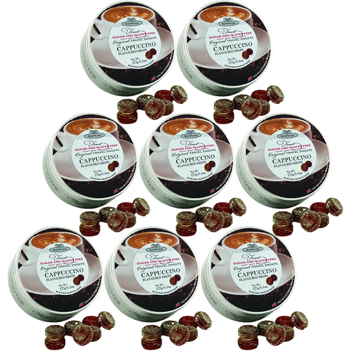 Simpkins Sugar Free Cappuccino Drops 8 x 175g Tins Gluten Free Coffee Sweets