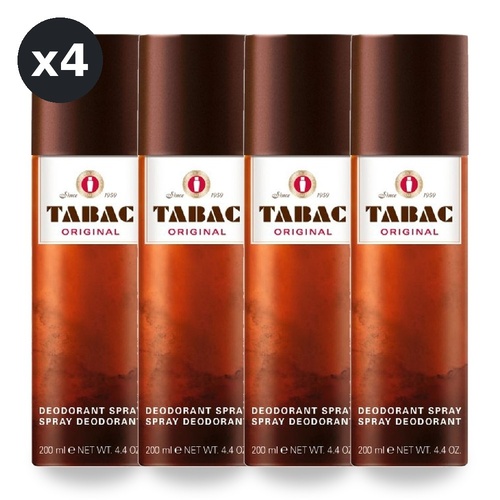 Tabac Original Deodorant Spray 200ml Pack of 4