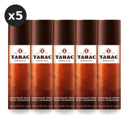 Tabac Original Deodorant Spray 200ml Pack of 5