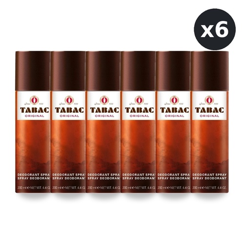 Tabac Original Deodorant Spray 200ml Pack of 6