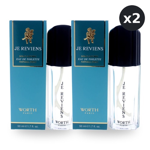 Worth Je Reviens Eau De Toilette EDT 50ml Spray Pack of 2