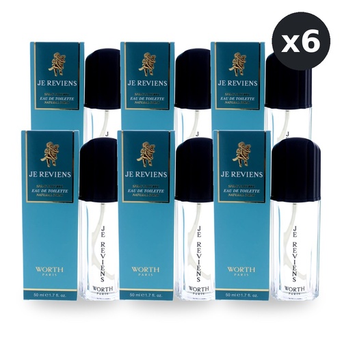 Worth Je Reviens Eau De Toilette EDT 50ml Spray Pack of 6