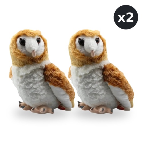 Wild Republic Cuddlekins Barn Owl Plush Toy Stuffed Animal 30cm Pack of 2