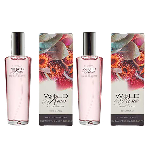 Sharday Wild Roses Eau De Toilette 50ml Twin Pack Floral Perfume