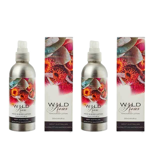 Sharday Wild Roses Hand Body Lotion 200ml 2 Pack Floral Perfume Moisturiser