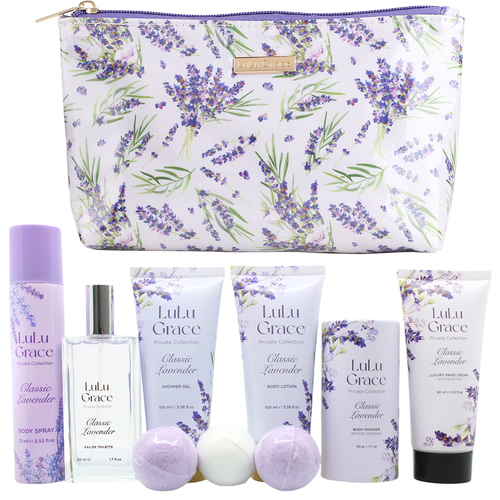 Lulu Grace Classic Lavender Pamper Pack Gift Set with Lulu Grace Lavender Bag